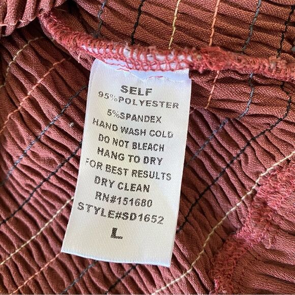 Storia Mauve Pink Stretch Bodycon Mini Sundress with Tie Straps Size L - Picture 8 of 9